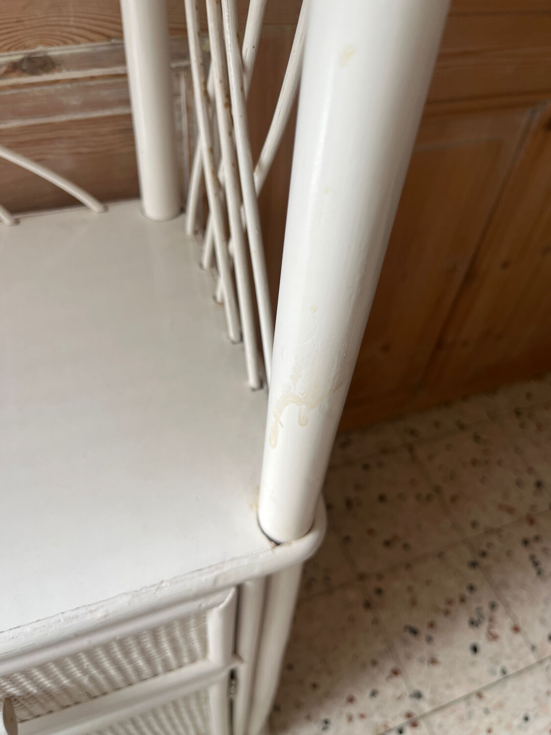 Rattan bookshelf shelf