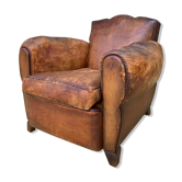 Fauteuil club en cuir 1930