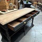 Console from the 19th century in oak.