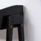 1950s Italian Black Lacquered Wood Console with Brass Drawer Front