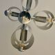 Designer Silver Lamp with Four Silver-Top Bulbs