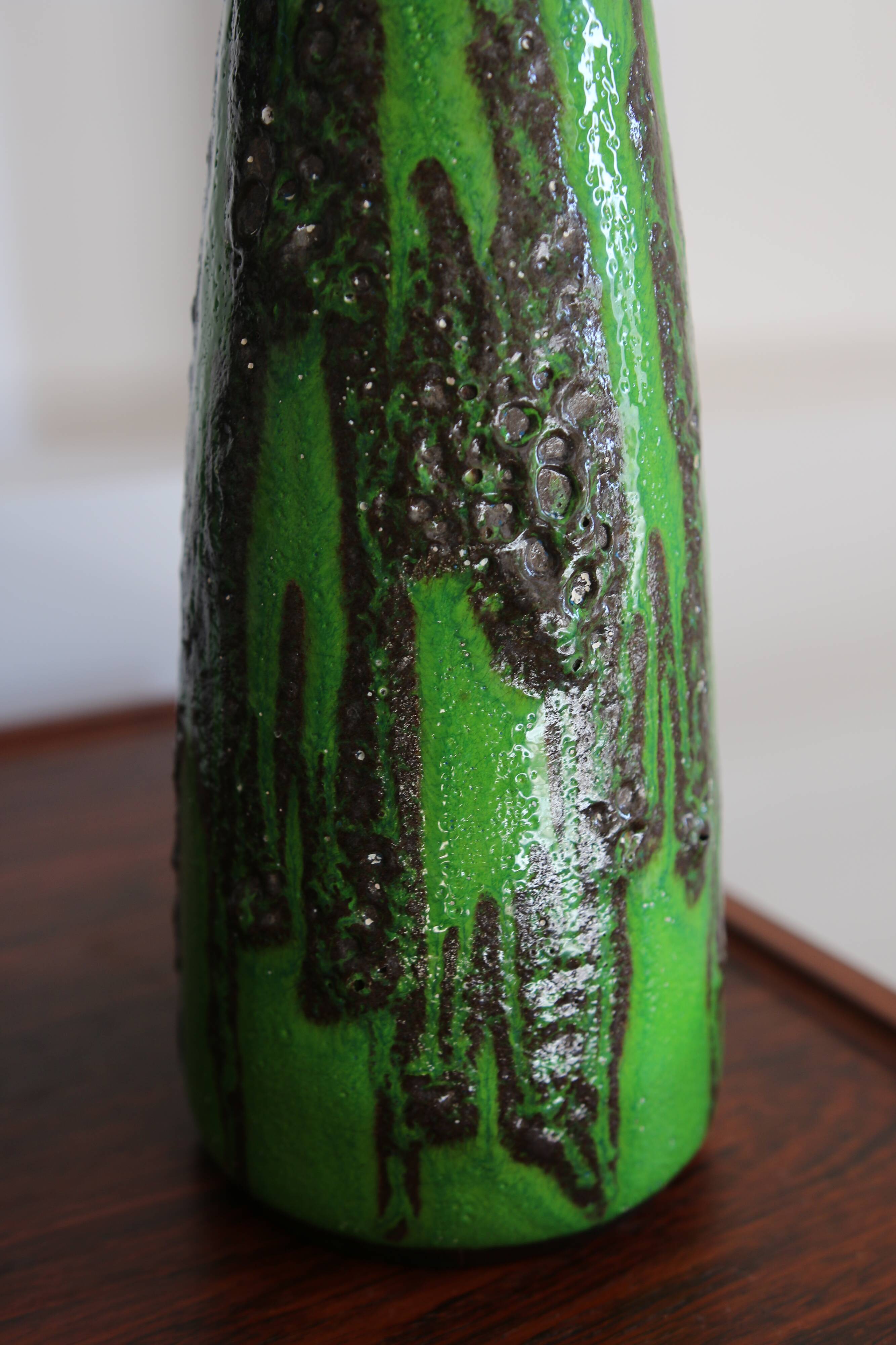 Vintage ceramic lamp Scheurich, Model 520 W. Germany, Mid-Century