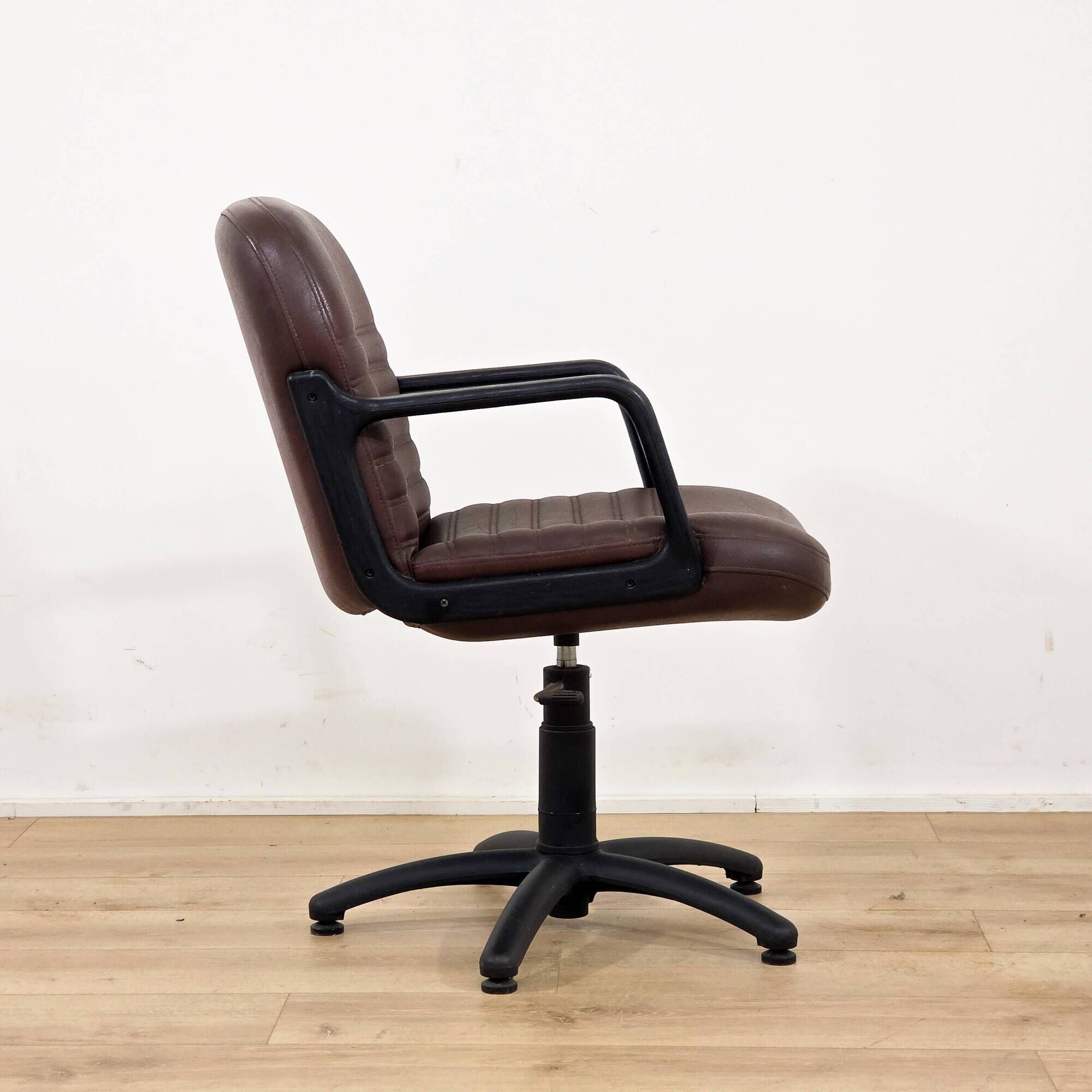Brown swivel armchair pair by Palladium - made in Italy 1970