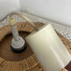 Natural woven wicker flower suspension