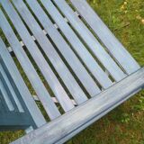 Mid century distressed painted garden bench