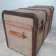 Travel malle in wood and canvas