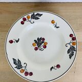 4 Longchamp iron earth soup plates, Aubépine model