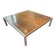 Georges Ciancimino - Very Important and Rare Square Travertine Coffee Table Ro