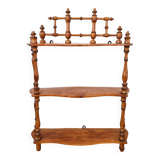 Waxed turned wooden shelf