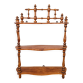 Waxed turned wooden shelf