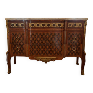 Commode transition Louis XV-XVI,  style Jean Henri Riesener 