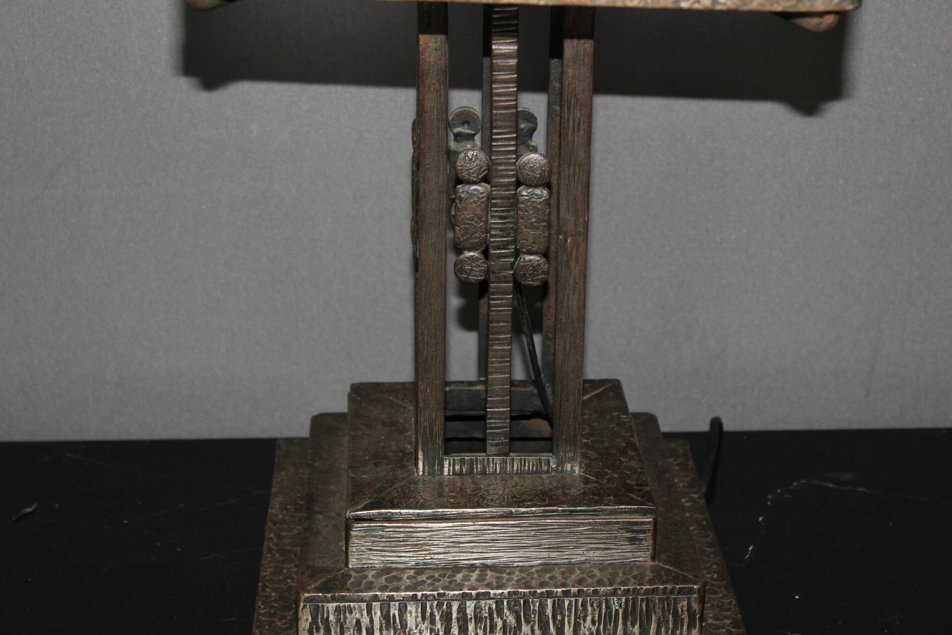 Art Deco period wrought iron lamp circa 1930
