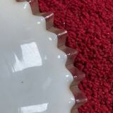 Ancien abat jour - opaline verre dentelé