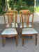 4 Louis XVI dining chairs in solid wood and fabric from the 1970s.