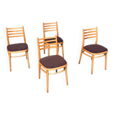 Mid-Century Modern Dining Chairs from Ton, Czechoslovakia, 1968, Set of 4