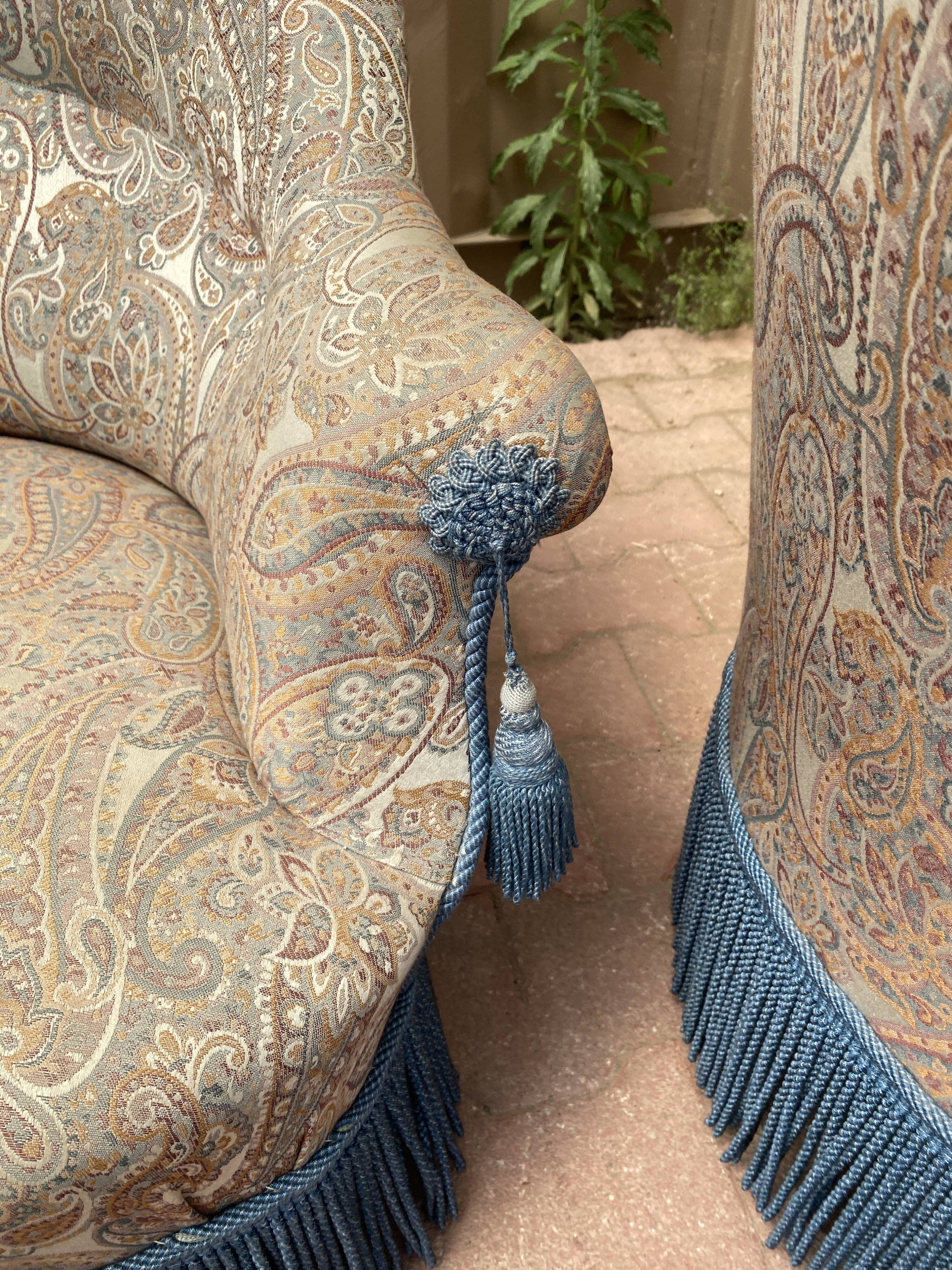 Pair of toad armchairs