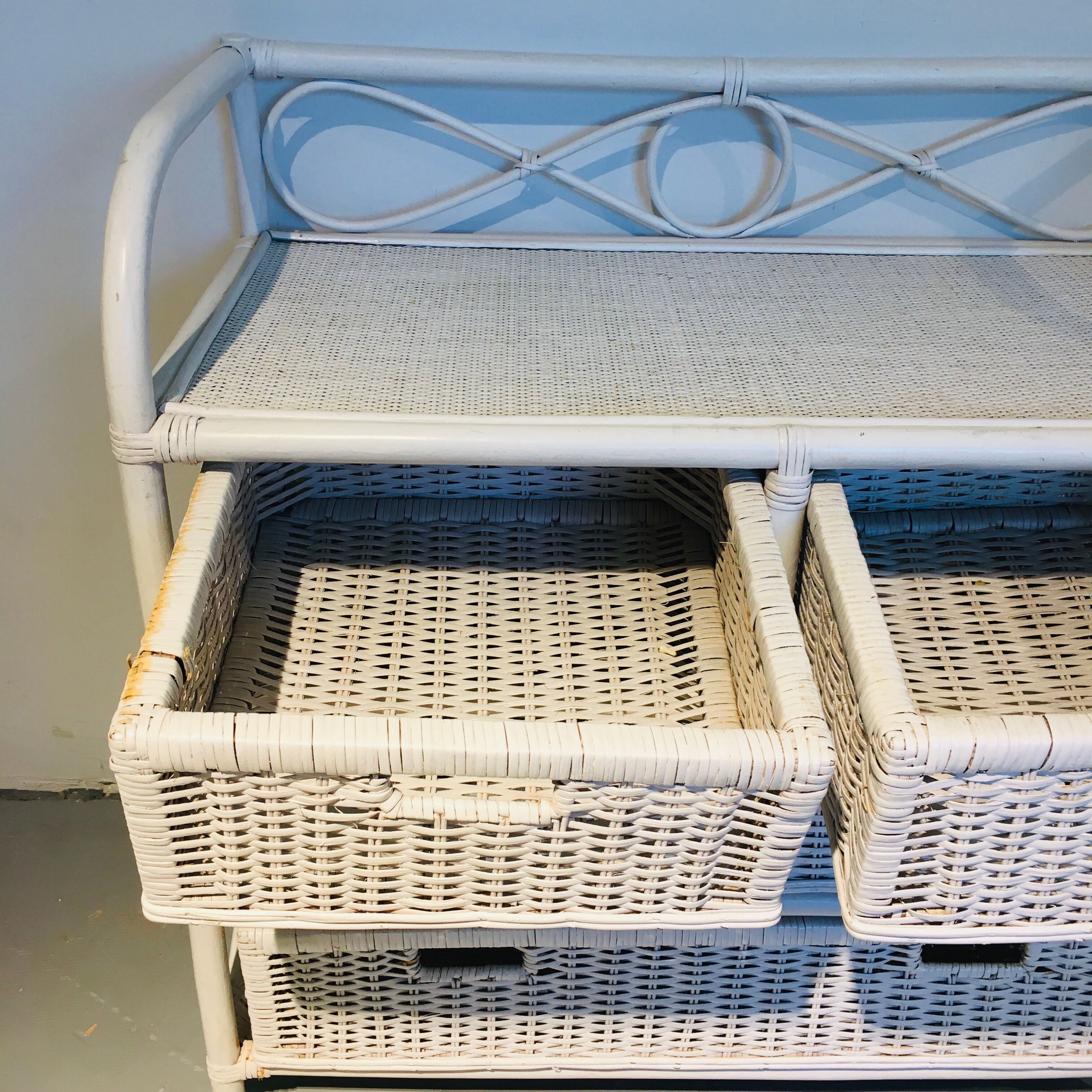 Commode rotin 4 tiroirs
