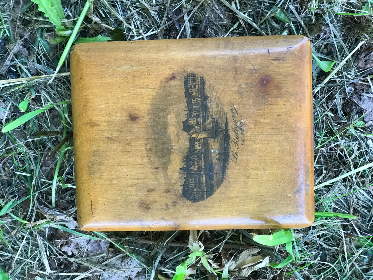 Victorian wooden box Mauchline late 19th century