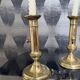 Pair of brass push candle holders – Late 19th century