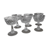 6 crystal champagne glasses