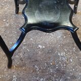 small black pedestal table