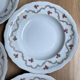 Set of 6 hollow porcelain plates