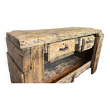 Raw wood workbench