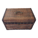 Old wicker trunk