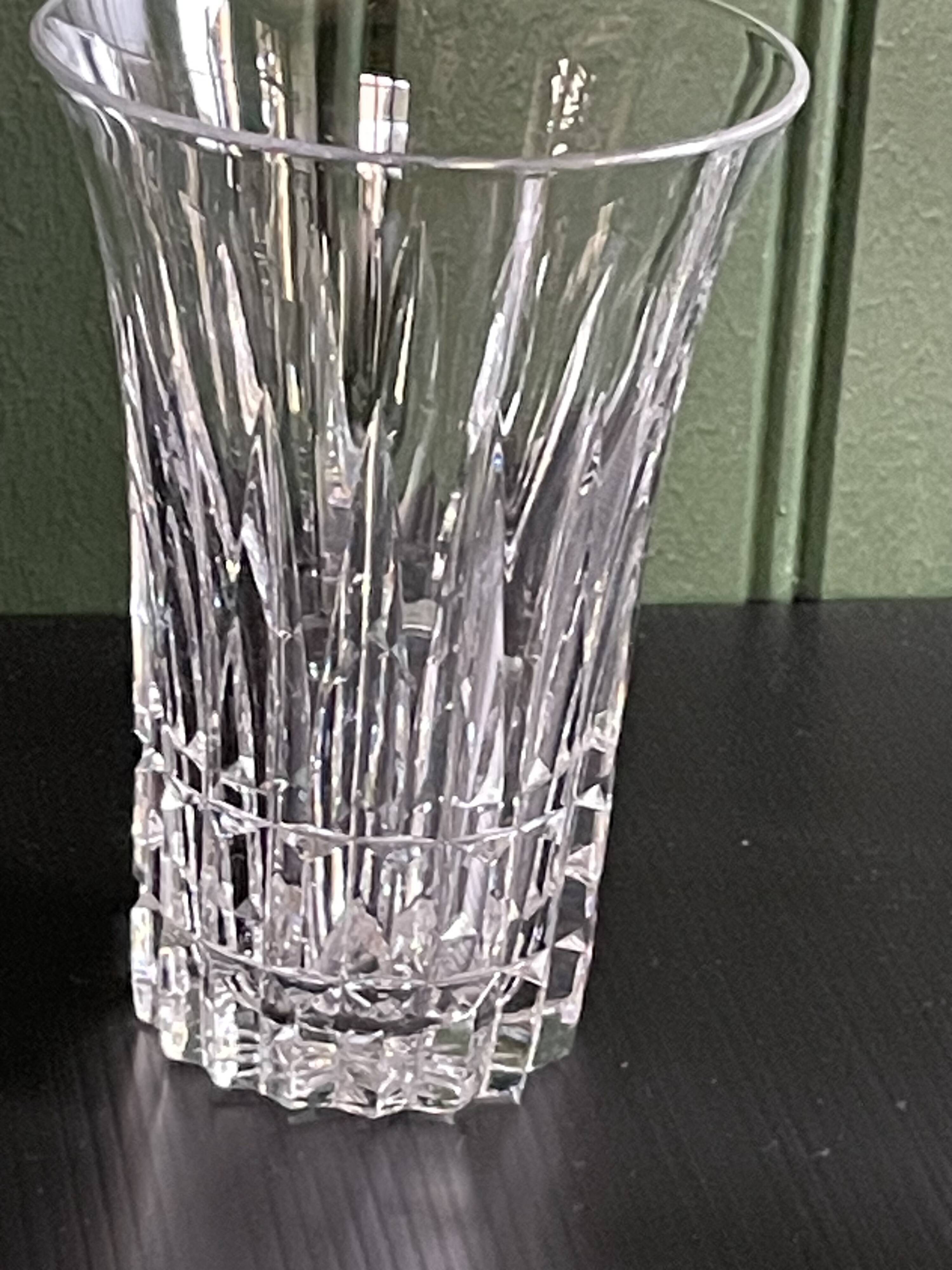 6 large crystal fruit juice glasses by Villeroy and Boch