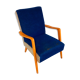 Vintage armchair 50s in wood and fabric