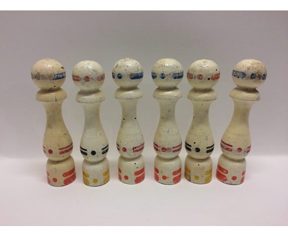 Lot de 13 pièces de jeu de quilles Vilac