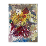 Tableau «fleurs multicolores » atelier jean-francois devaliere
