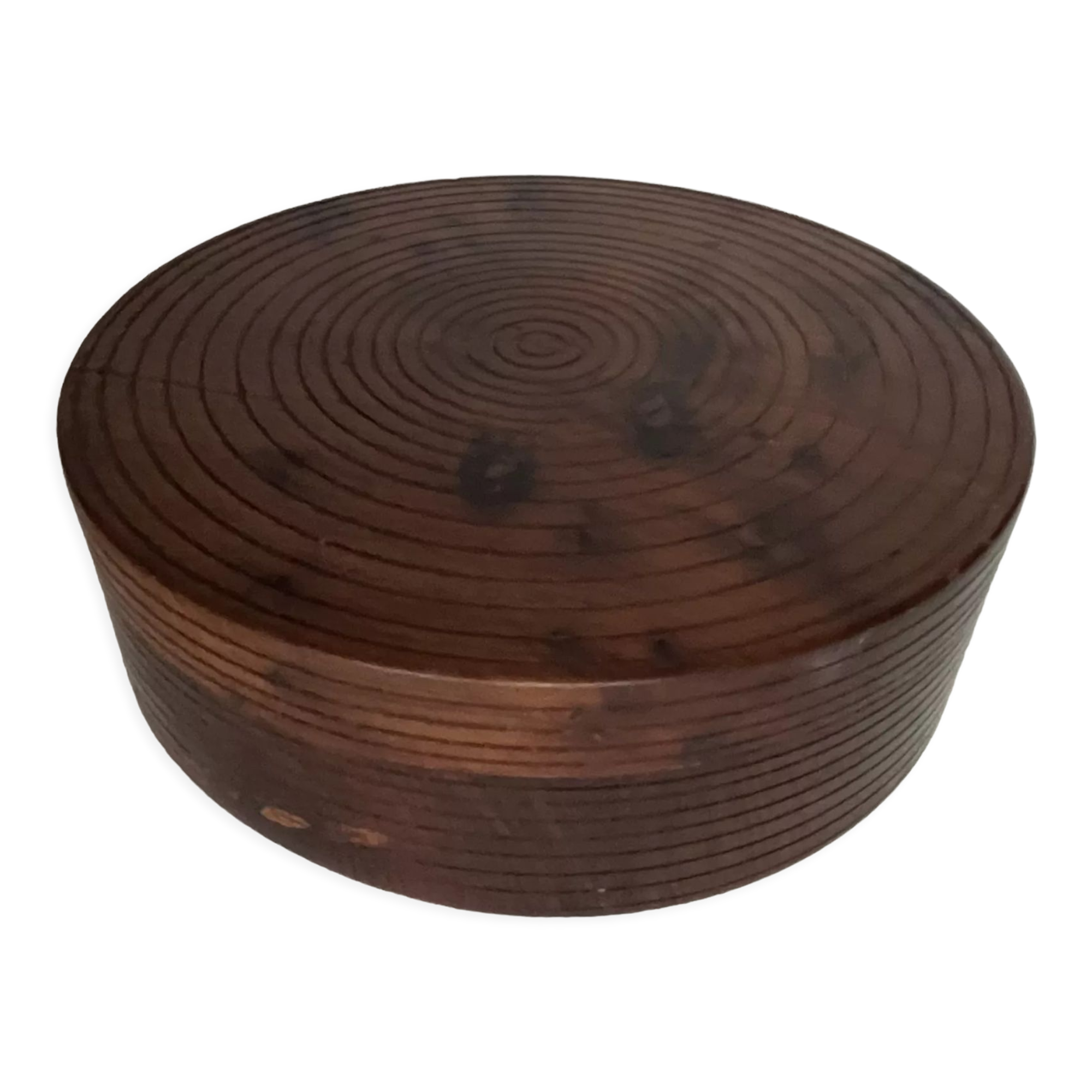 Bonbonnière ronde en bois