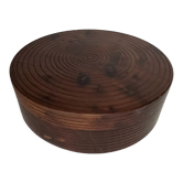Round wooden bonbonnière
