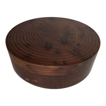 Bonbonnière ronde en bois