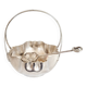 Antique silver sugar bowl with sprinkling spoon