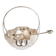 Antique silver sugar bowl with sprinkling spoon
