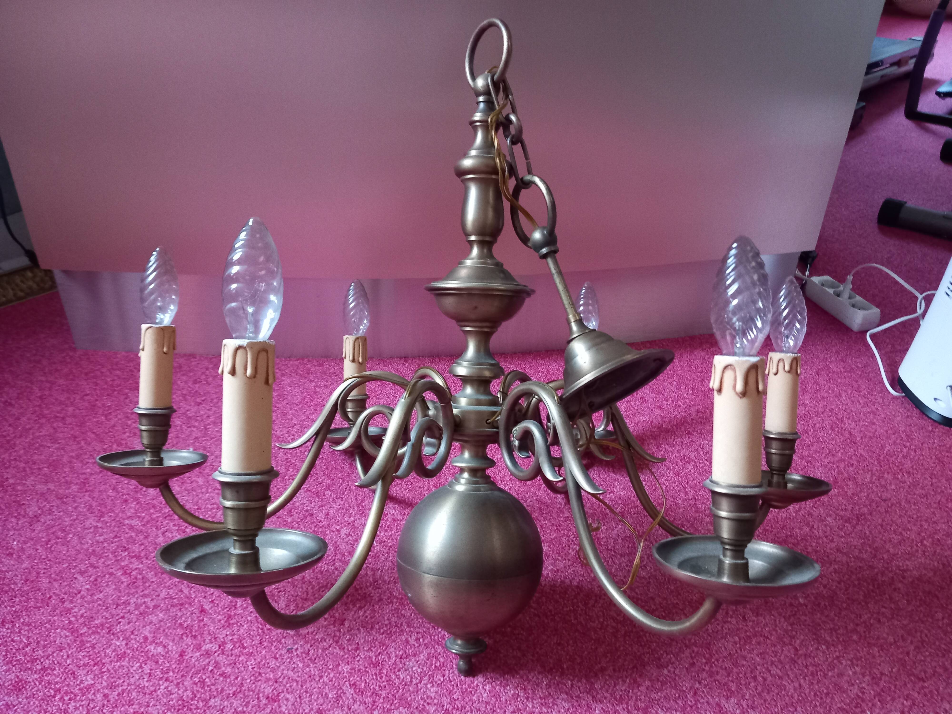 Dutch chandelier gold metal