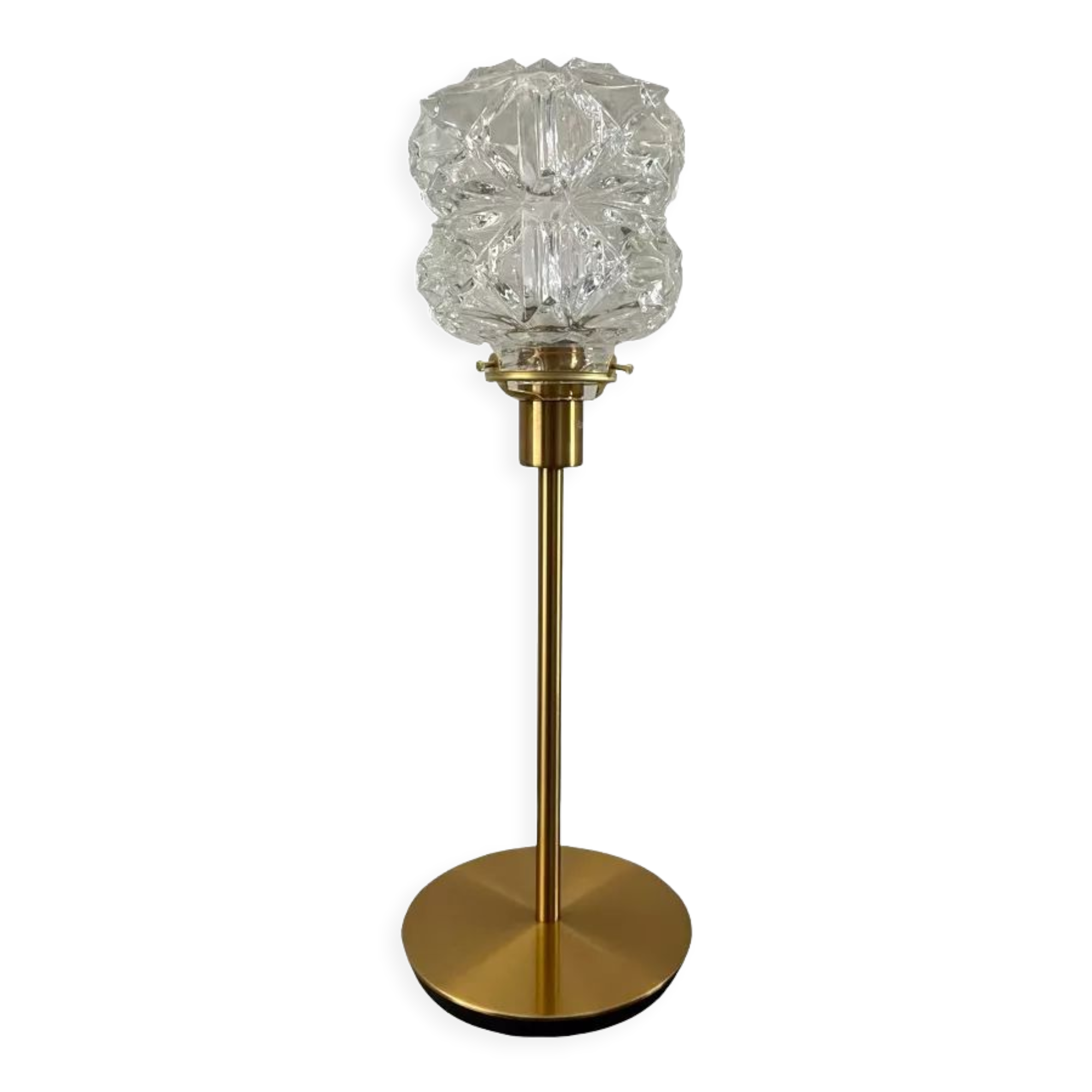 Table lamp globe in chiseled glass