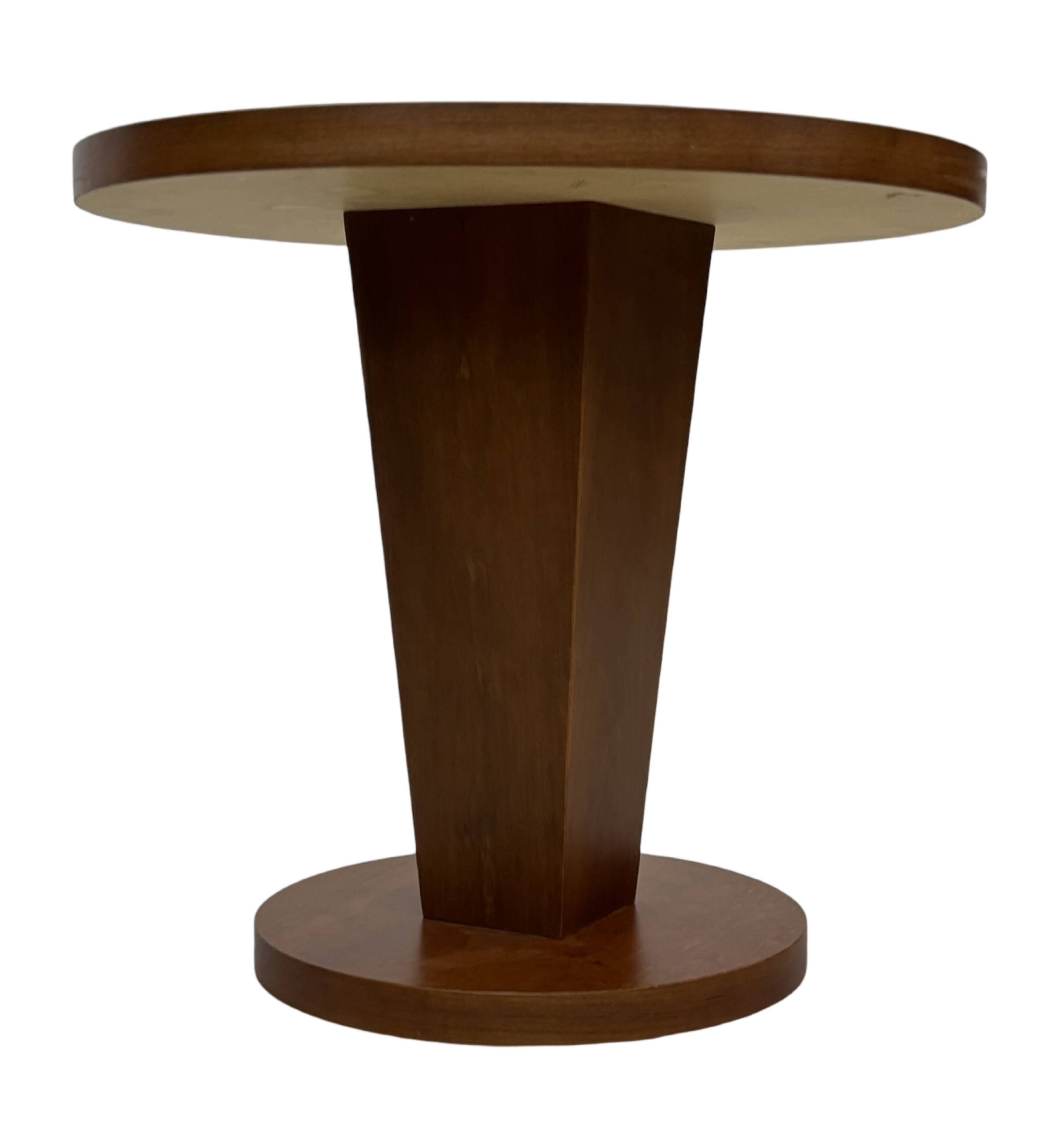 Vintage side table art deco style 80s wood minimalist design