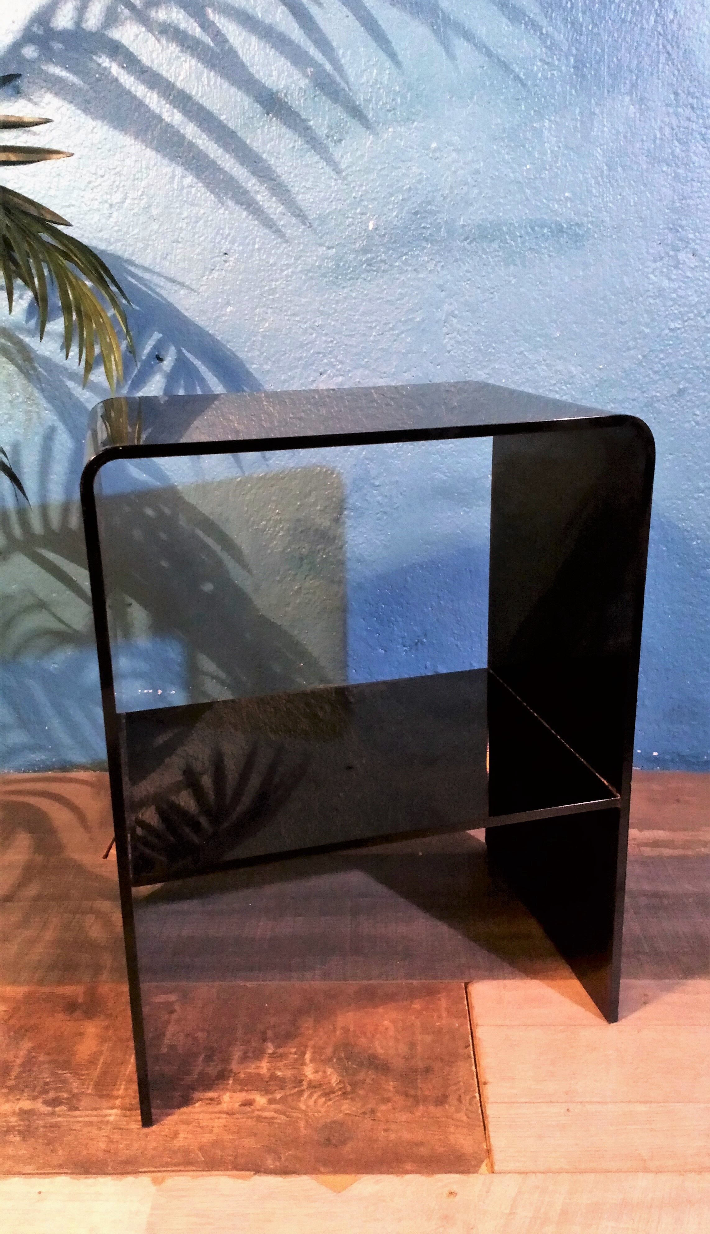 Plexiglas bedside tables 1970s