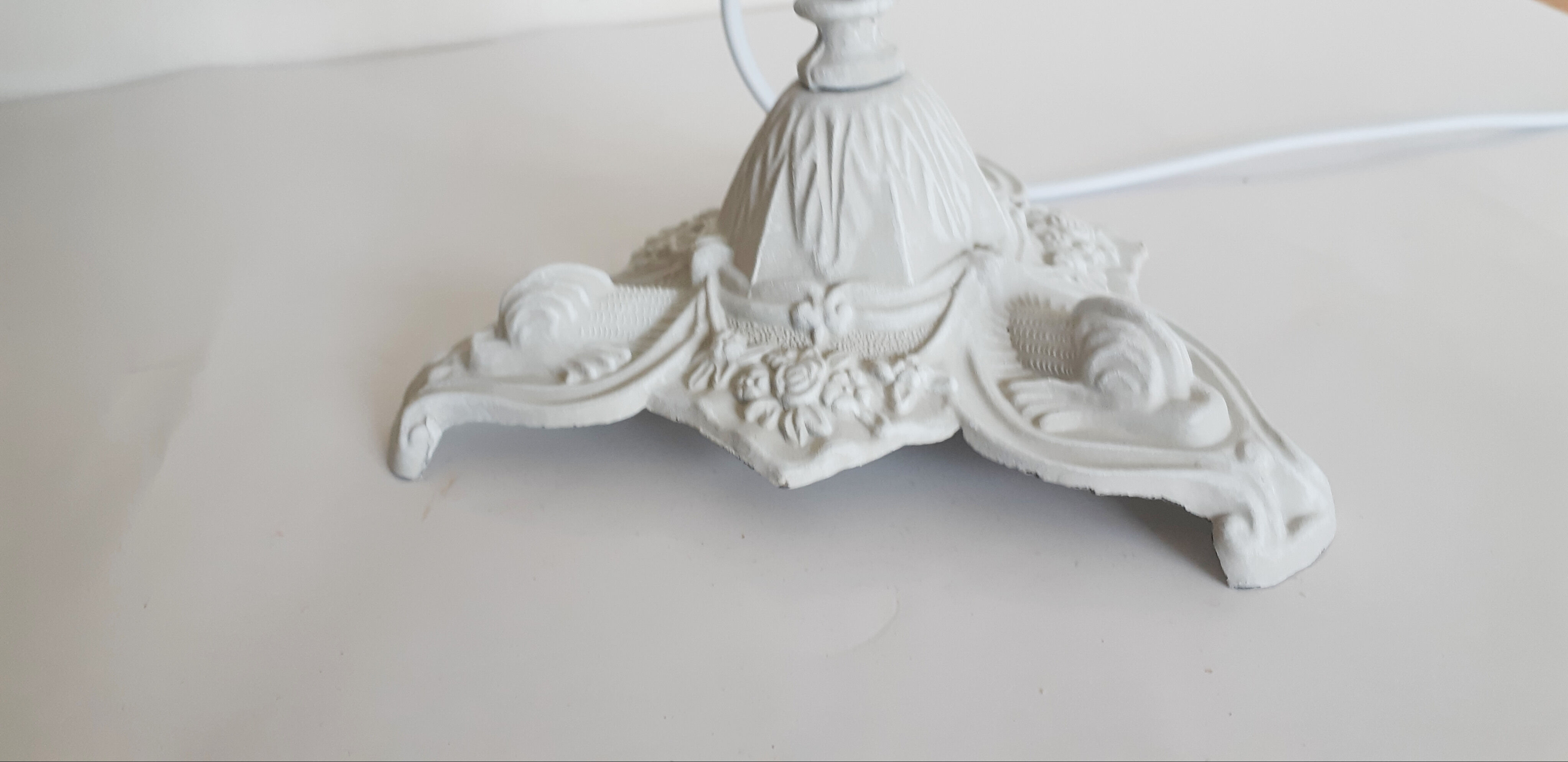 Gray patinated angel bedside lamp