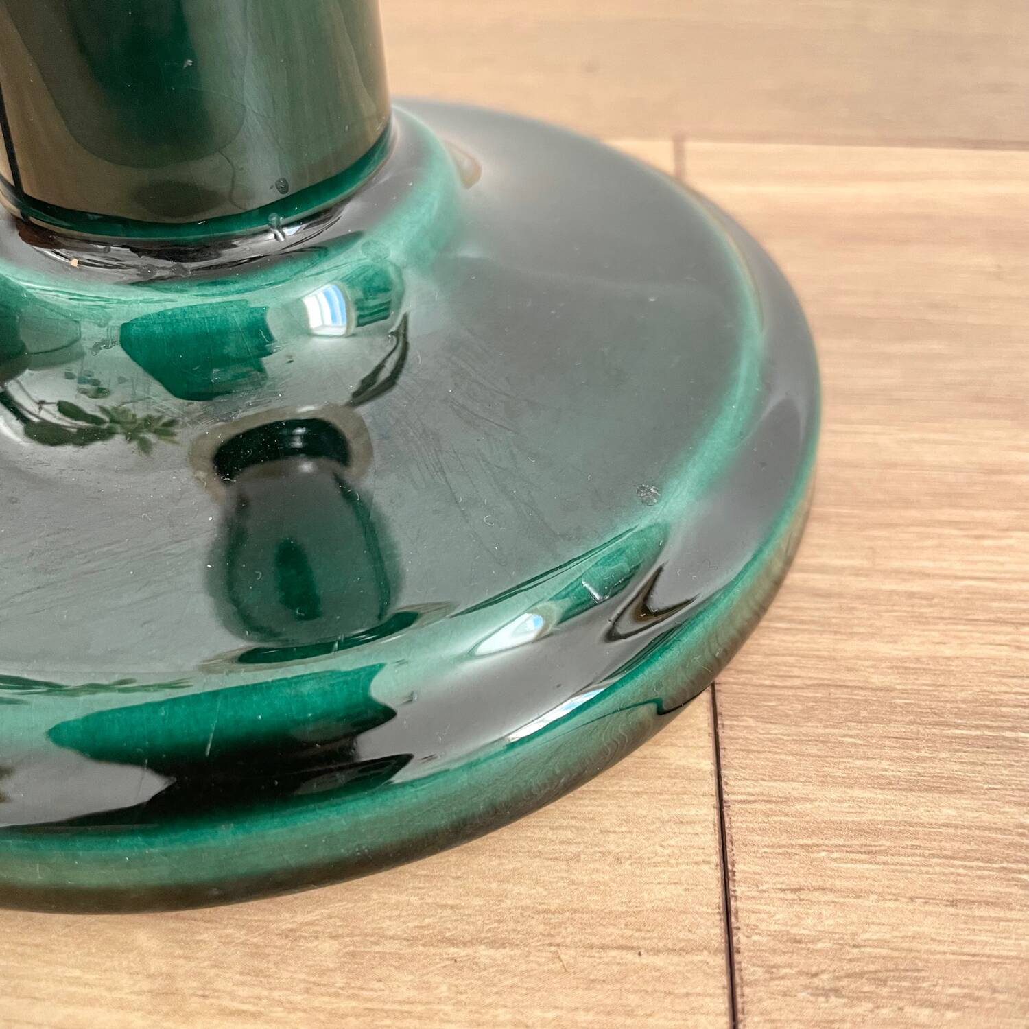 Vintage green ceramic lamp