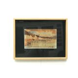 Watercolor on paper, signed, circa 1930