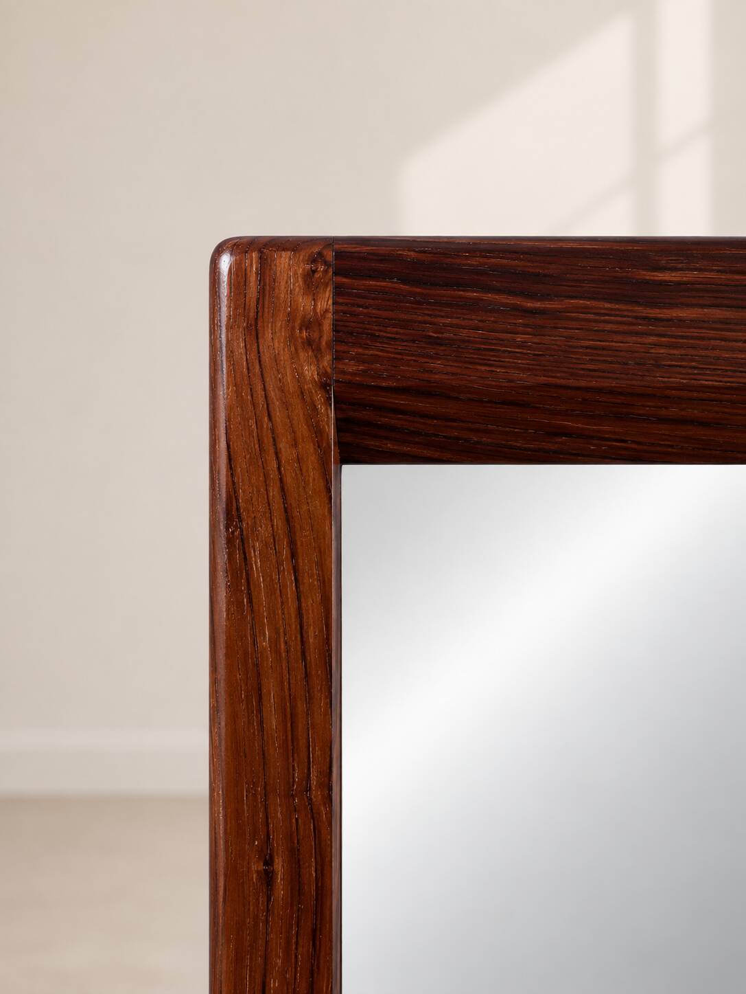 Miroir en palissandre de Kai Kristiansen pour Aksel Kjersgaard