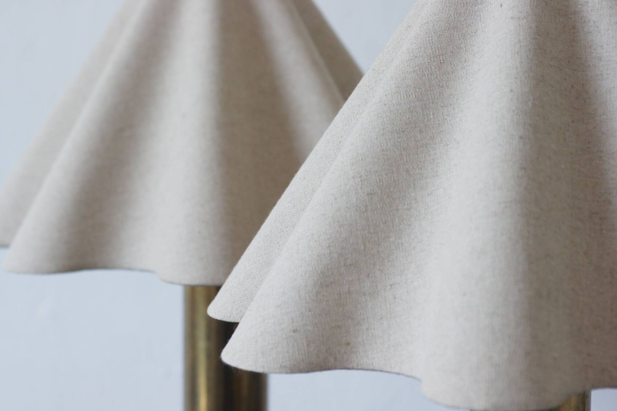Lampes de table en laiton scandinave, années 1960, ensemble de 2