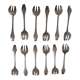 12 fourchettes à huitres métal argenté  art deco ravinet d'enfert