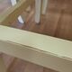 Set of 6 Vintage White Wooden Stool 1970s Boho Thatched Seat