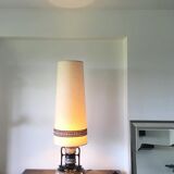 Floor lamp 70s in ceramic and wool