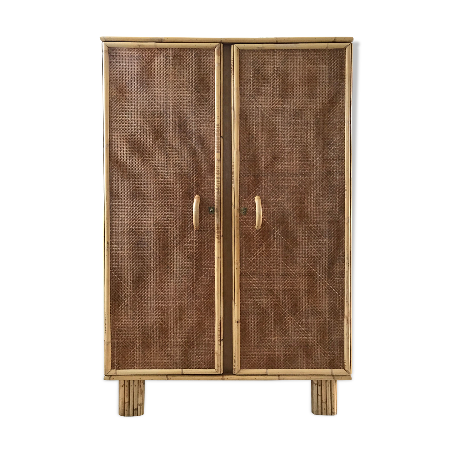 Rattan cabinet and oak 60/70
